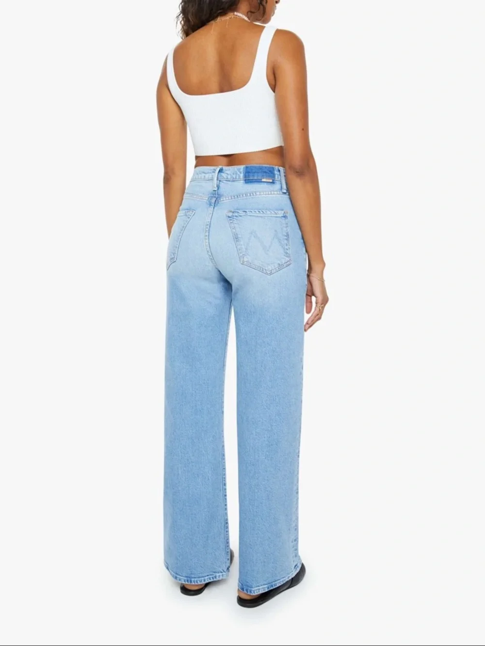 MOTHER Lil’ Lasso Sneak Jeans in shade “Sow Surreal” size 28 NWOT - Picture 3 of 12